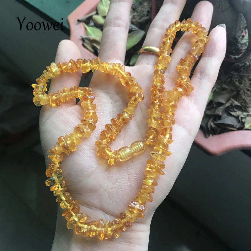 Yoowei Новый янтарный браслет для женщин натуральные балтийские нестандартные