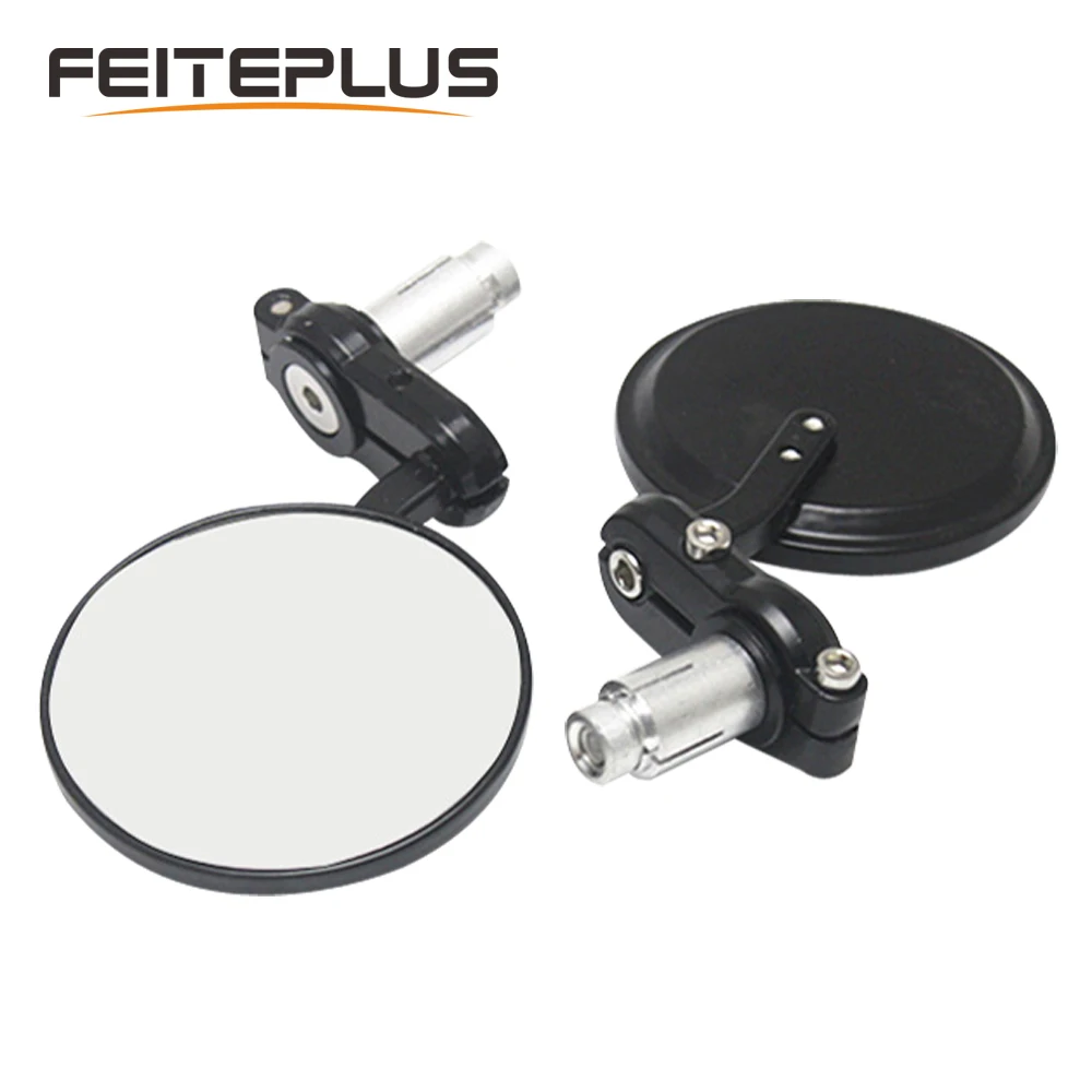 

Universal Motorcycle Left Right Rearview Mirror 7/8" 22mm Handle Bar Grips Handlebar End Mirrors Motorbike Rear View Mirror