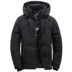 Прямая поставка, мужские зимние куртки на белом утином пуху, утепленные парки с капюшоном, мужская верхняя одежда на молнии, пальто AXP235