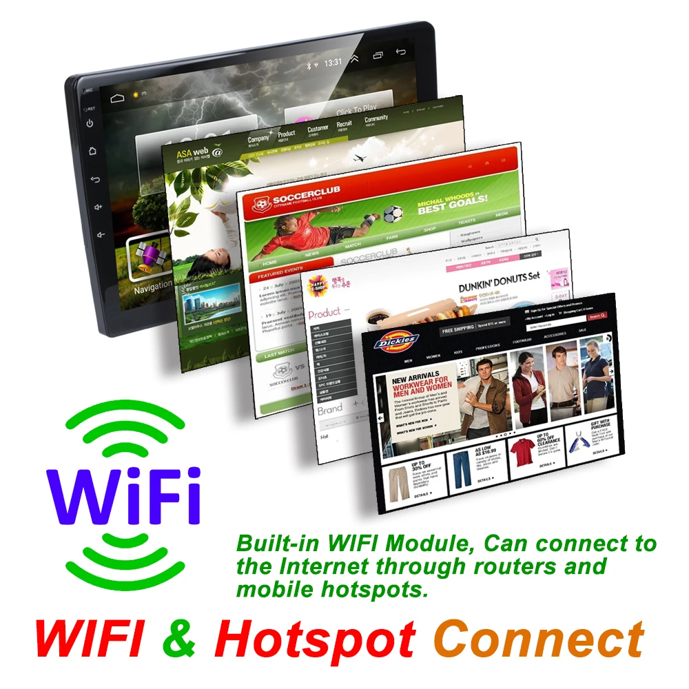 AMPrime автомобильный радиоприемник 10 1 ''большой экран Android навигация