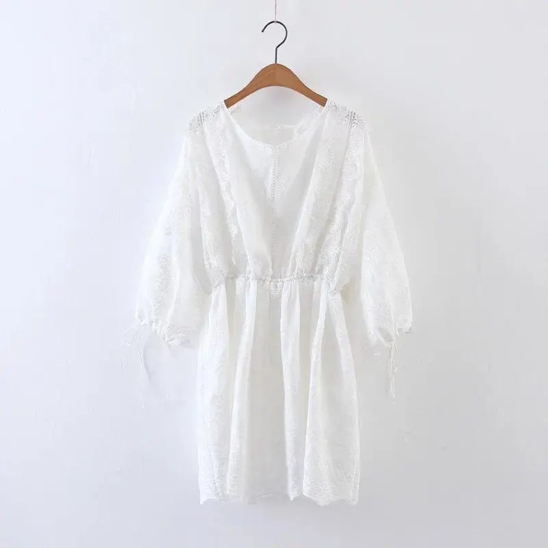 Женское шифоновое платье Jenny & Dave Белое Платье макси с рукавами фонариками и