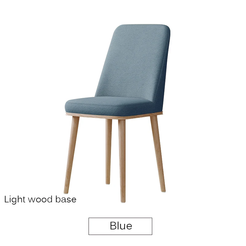 Wooden base Blue Скандинавские INS обеденный стул из искусственной кожи Модный креативный современный минималистичный мебель стол и стул Повседневный кофейный офисный домашний стул - Цвет: Wooden base Blue