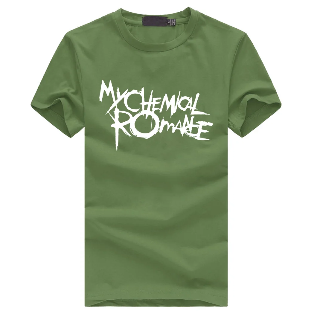 My chemical romance мужские качественные футболки рок панк с буквенным принтом Мужская рубашка летние высококачественные хлопковые облегающие футболки