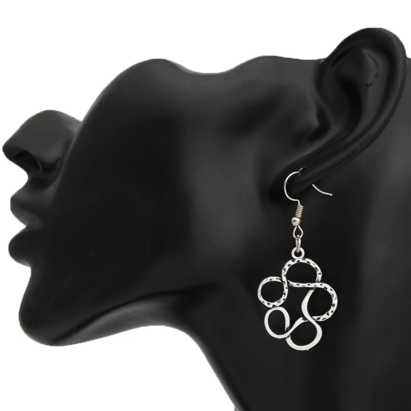 1 пара (2 шт.) серебряные серьги подвески с неровным узлом ручной работы сделай сам