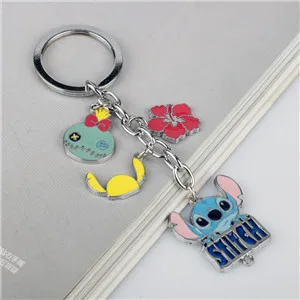 F HEYu милые ювелирные изделия мультфильм Охана Лило Ститч кулон брелок Kawaii ПВХ брелок для ключей аксессуары - Цвет: F