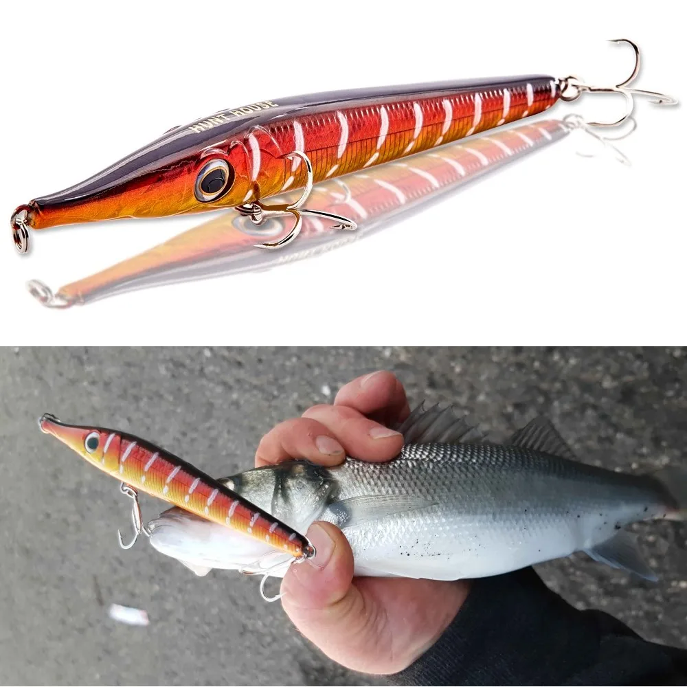 Hunthouse плавающие и тонущие приманки игольчатые Длинные карандаши для zargana pike topwater