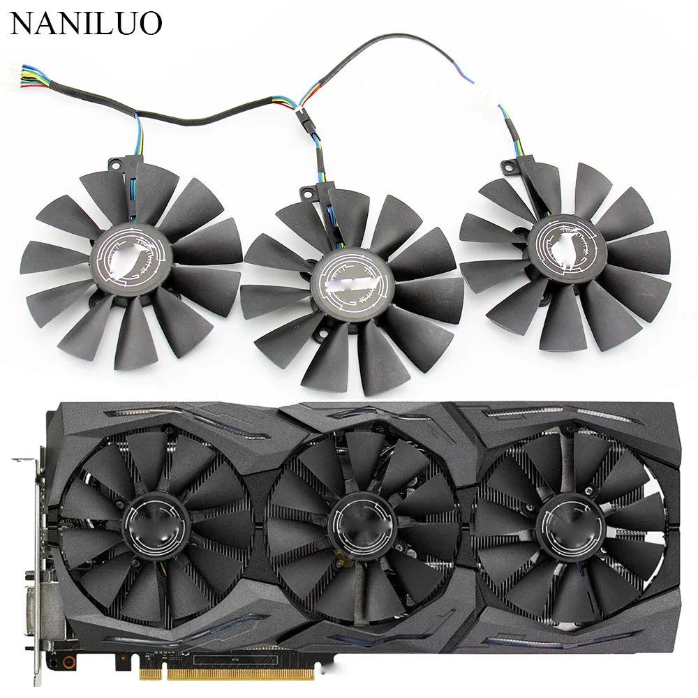 Охлаждающий вентилятор для видеокарт 87 мм ASUS GTX 980 Ti R9 390X 390 1060 1070 1080 RX 480 RX480