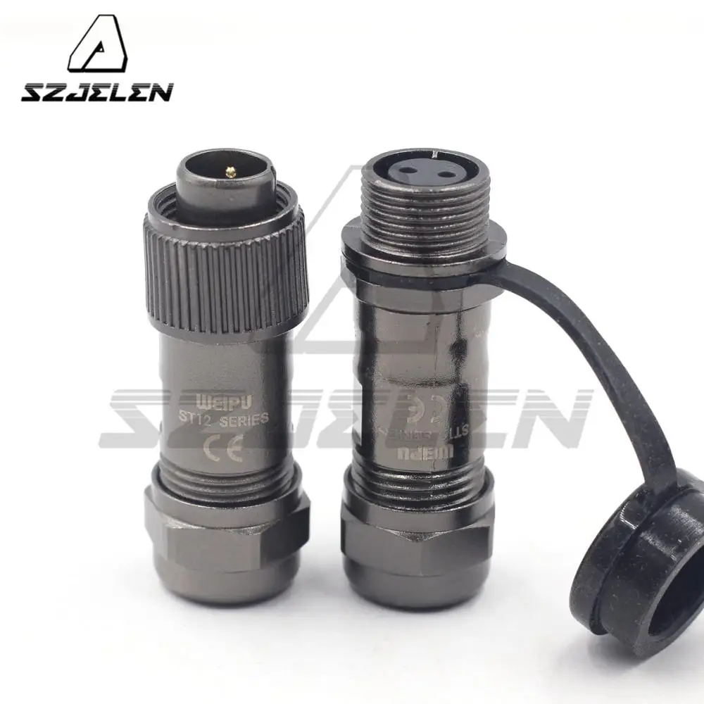 WEIPU ST12series 2 3 4 5 6 7 9pin металлический водонепроницаемый разъем вилки и розетки IP68