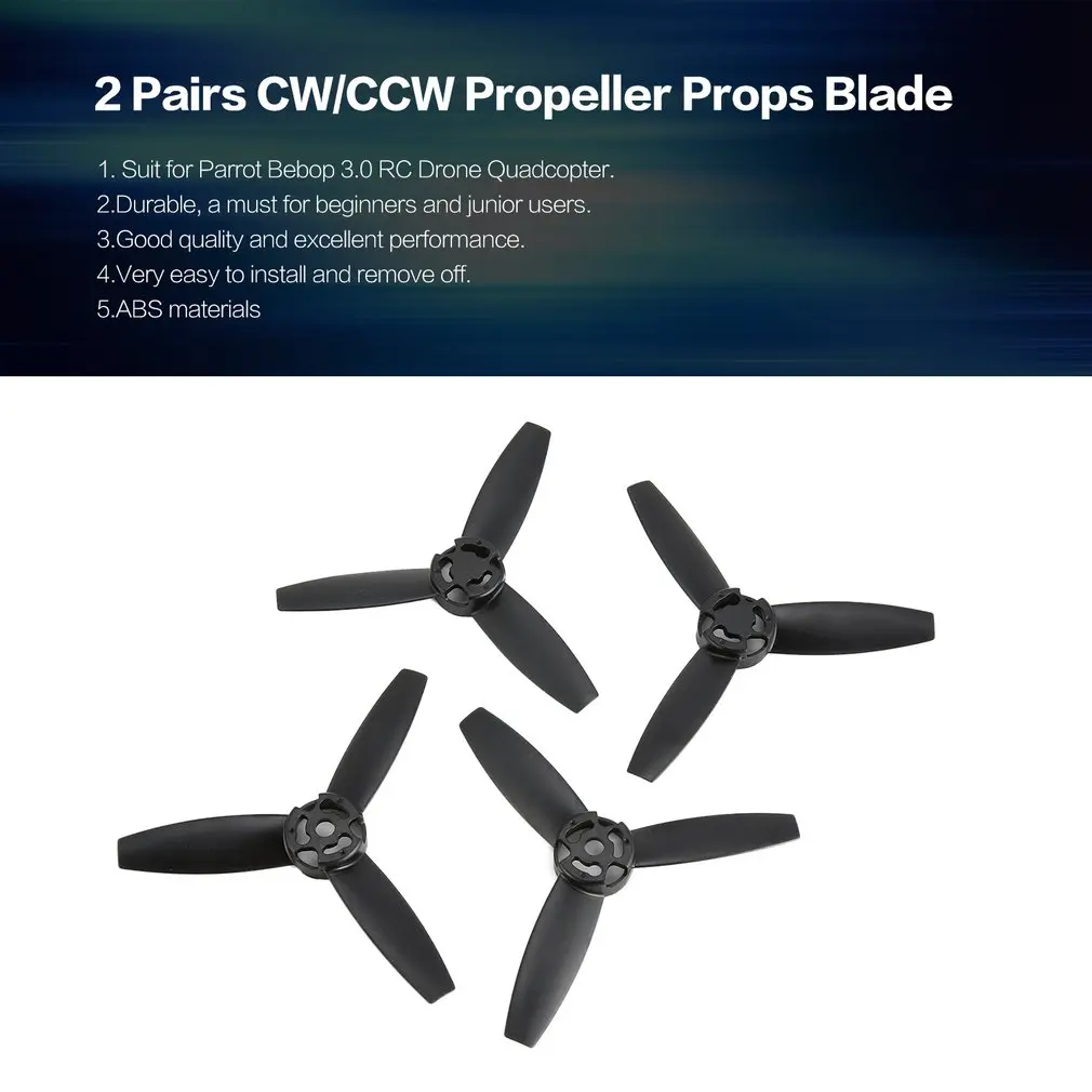 2 пары CW/CCW пропеллер реквизит лезвие для Parrot Bebop 3 0 RC Дрон Квадрокоптер самолет