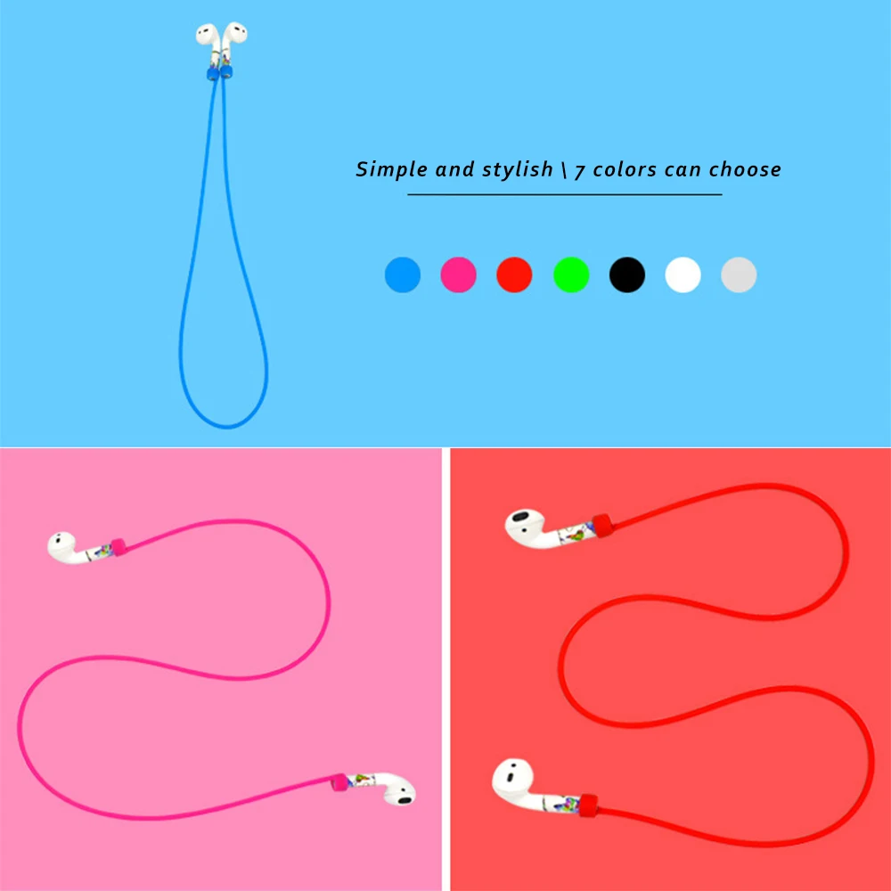 Для AirPods Анти-потери ремень веревка силиконовый наушник аксессуары гарнитура ремень для хранения кабель для наушников для iPhone XR XS MAX