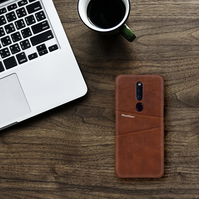 Роскошный винтажный кожаный чехол для телефона OPPO F11 Pro из искусственной кожи с