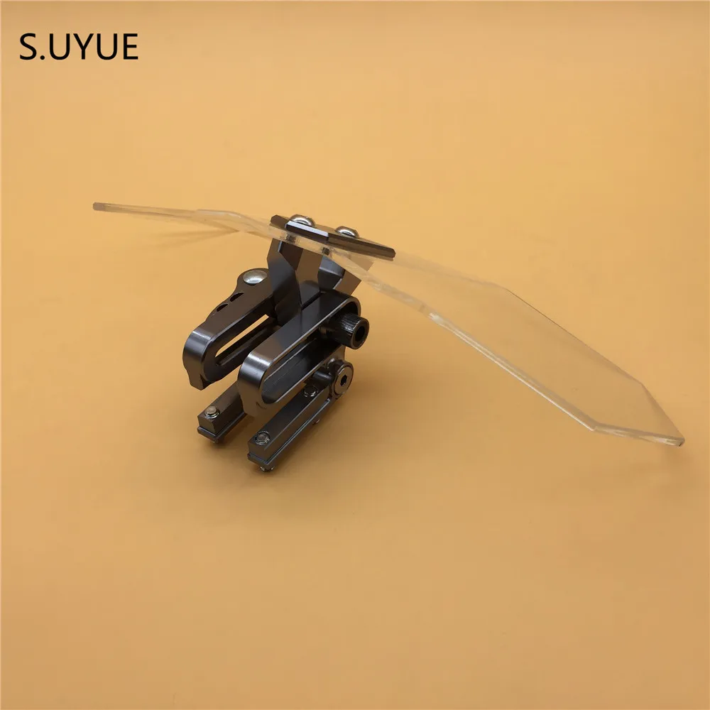 Universal Smoke Upper Outer Windshield Air Wind Deflectors Windscreen Bracket Set Adjustable for Motorcycle | Автомобили и