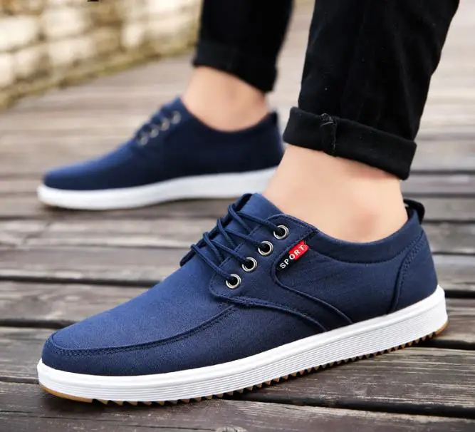 Мужская повседневная обувь 2019 парусиновая дышащая Повседневная холстовая