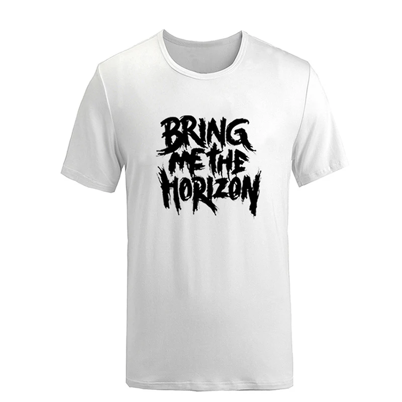 Футболка мужская с рисунком Bring me The horizon хлопковая тенниска короткими рукавами и
