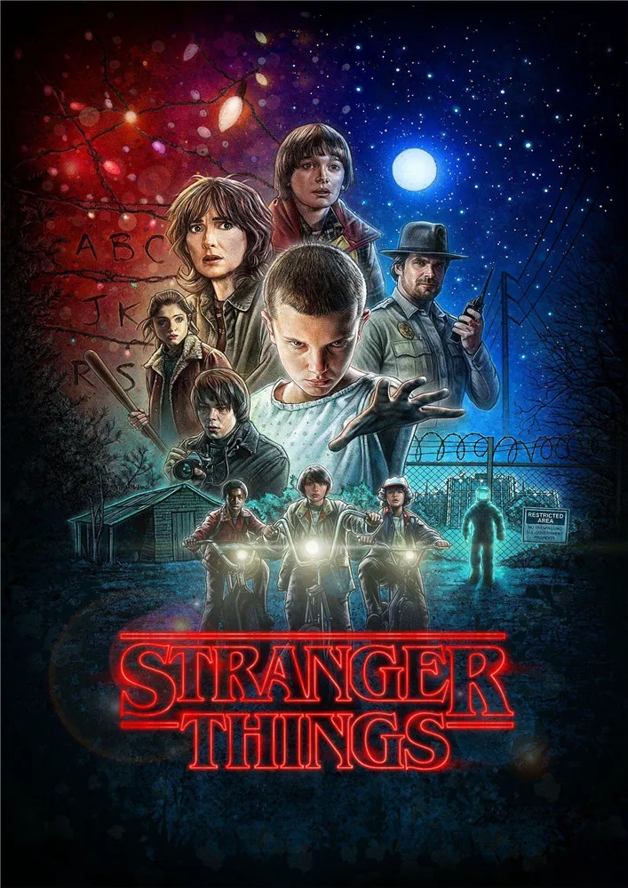 Постер на тему сериала очень странные дела 2 сезона|Наклейки стену| |