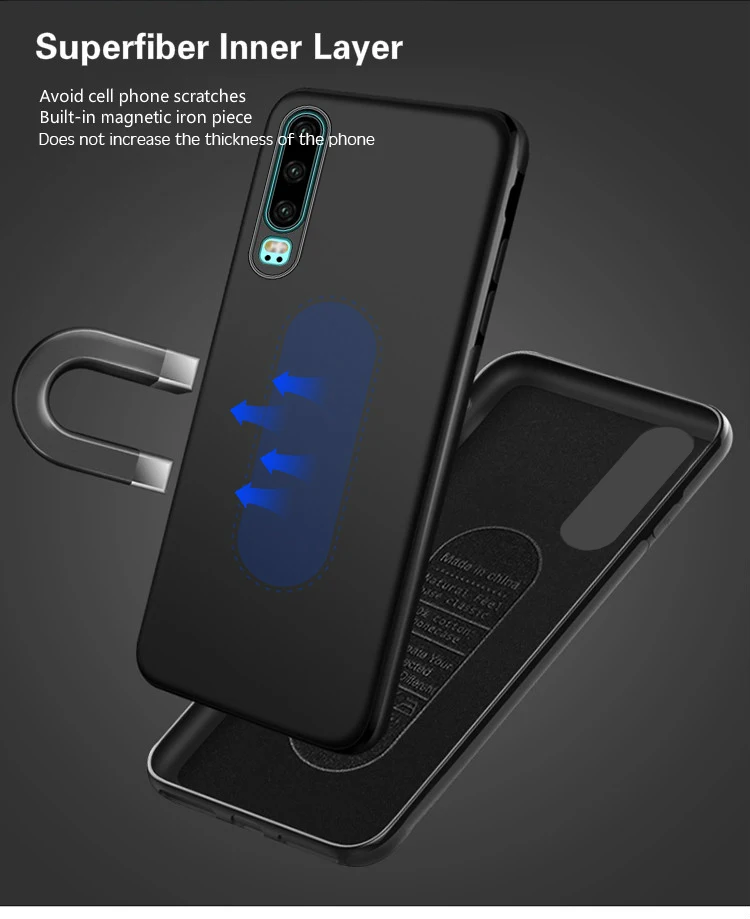 Магнитный притягивающий чехол для телефона huawei P30 P20 Pro Lite тонкий мягкий ТПУ противоударный автомобильный Магнитный чехол для huawei mate 30 20 Pro