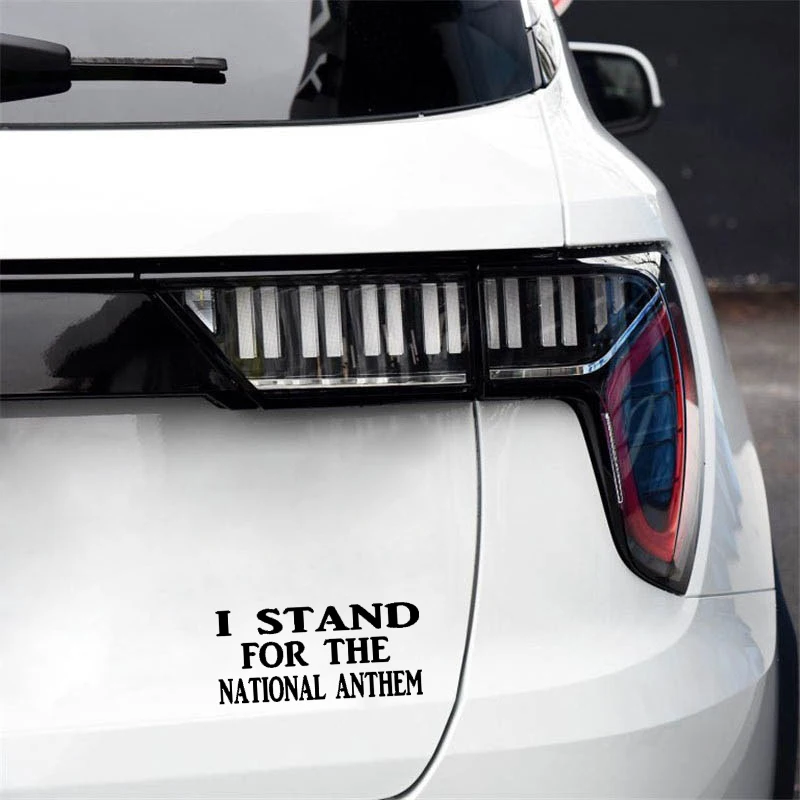 QYPF 15 5 см * 7 2 Fun I Stand For The National Anthem виниловая Автомобильная Наклейка черный