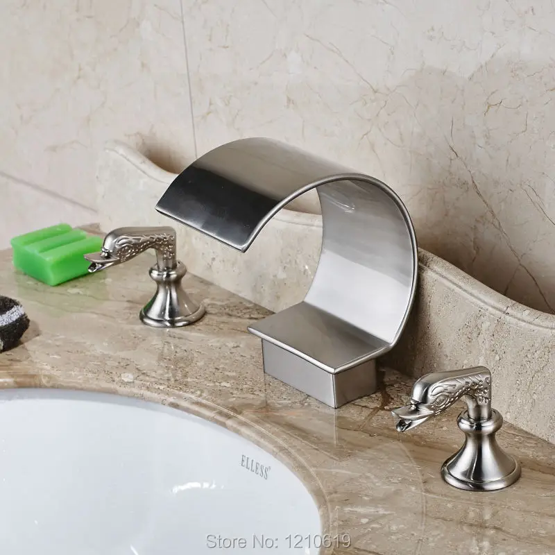 3 шт. смеситель для ванной комнаты с двумя ручками|faucet connector|faucet light temperature controlledfaucet