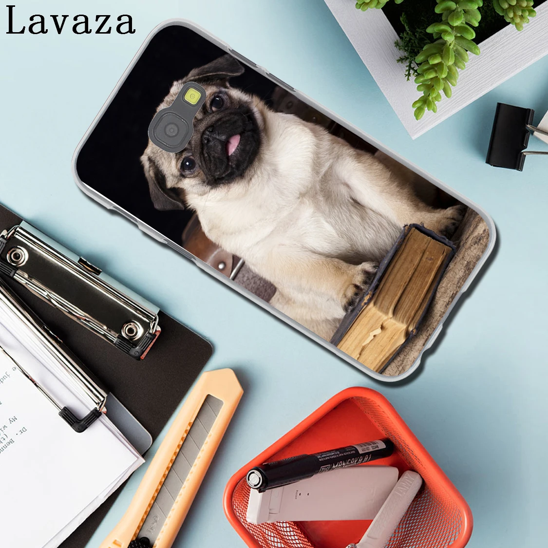 Жесткий чехол Lavaza для телефона с рисунком мопса Samsung Galaxy J8 J7 Duo J6 J5 J4 Plus 2018 2017 2016 J2 J3