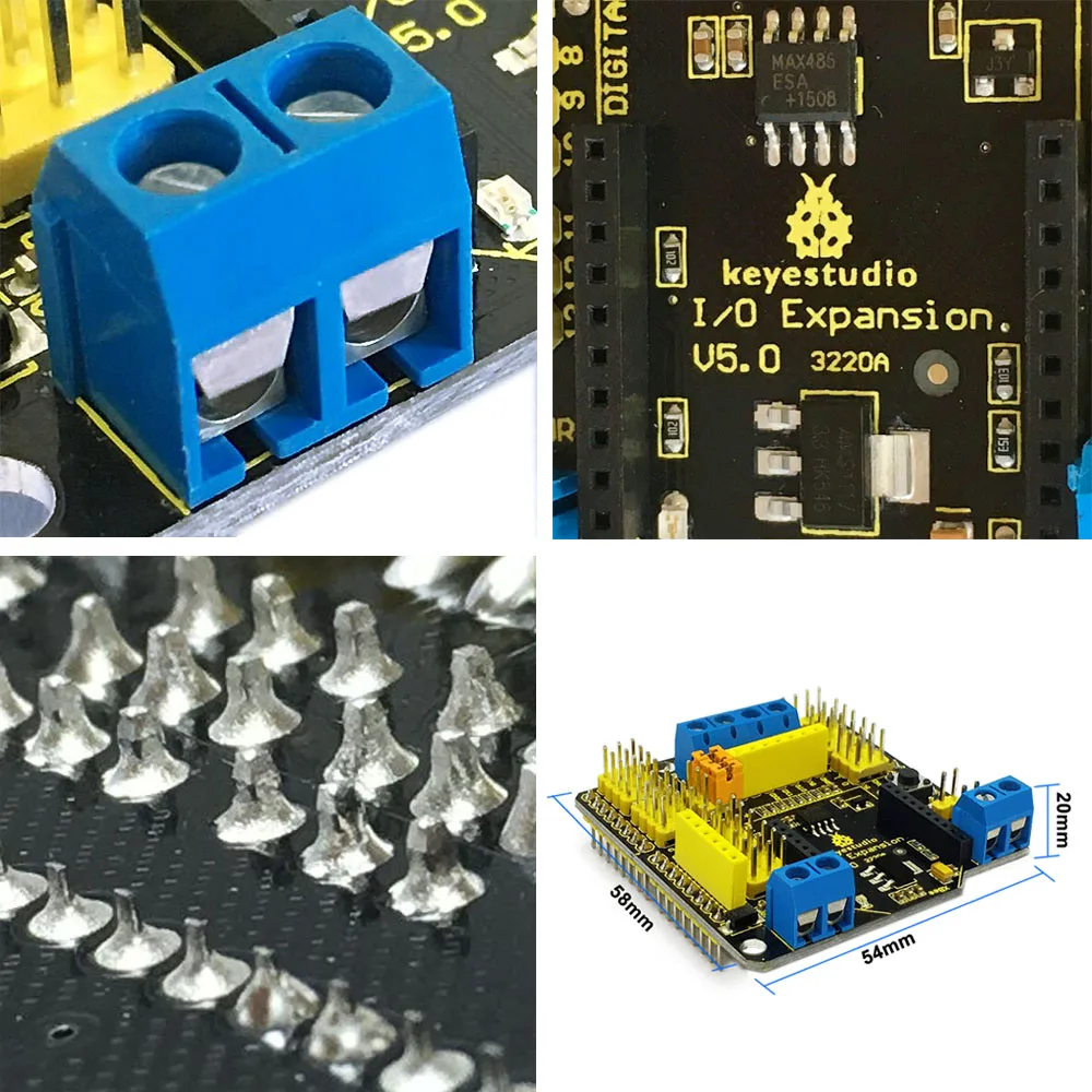 Бесплатная доставка! Расширительный щит Keyestudio Xbee Sensor V5 с интерфейсом RS485 Bluebee для