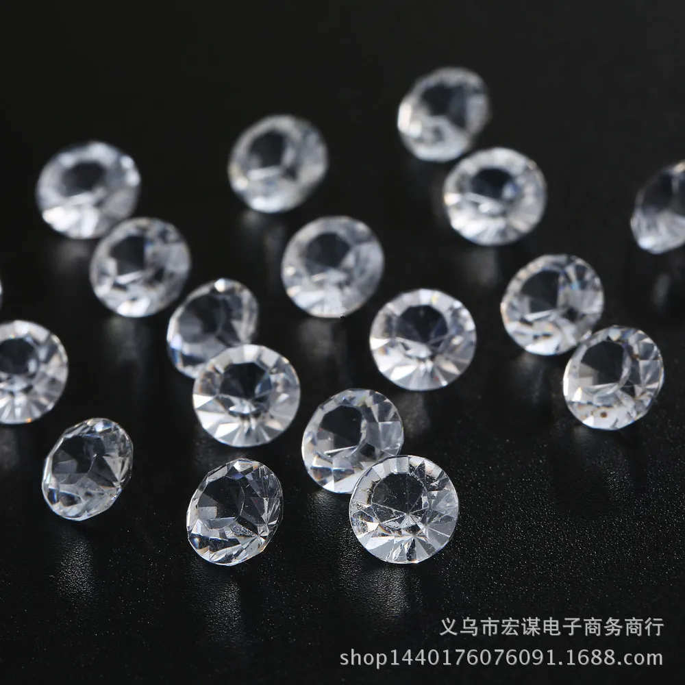 Новинка 200 шт. 10 мм акриловый прозрачный бриллиант конфетти фотоукрашение