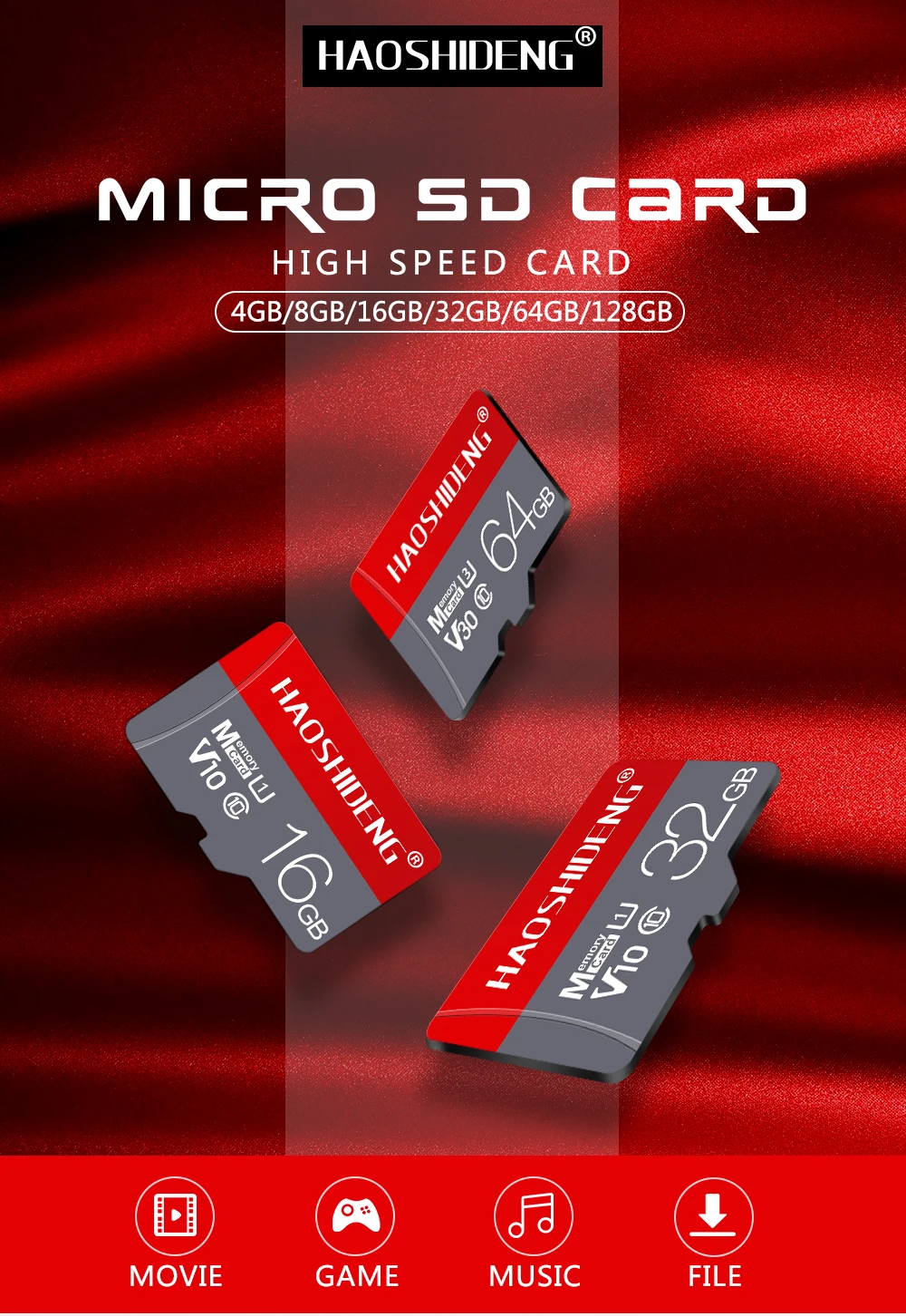 Большая скидка карта Microsd 128 Гб 64 ГБ 32 ГБ 16 ГБ 8 ГБ класс 10 U3 U1 Micro SD карта памяти TF флэш-карта с бесплатным адаптером