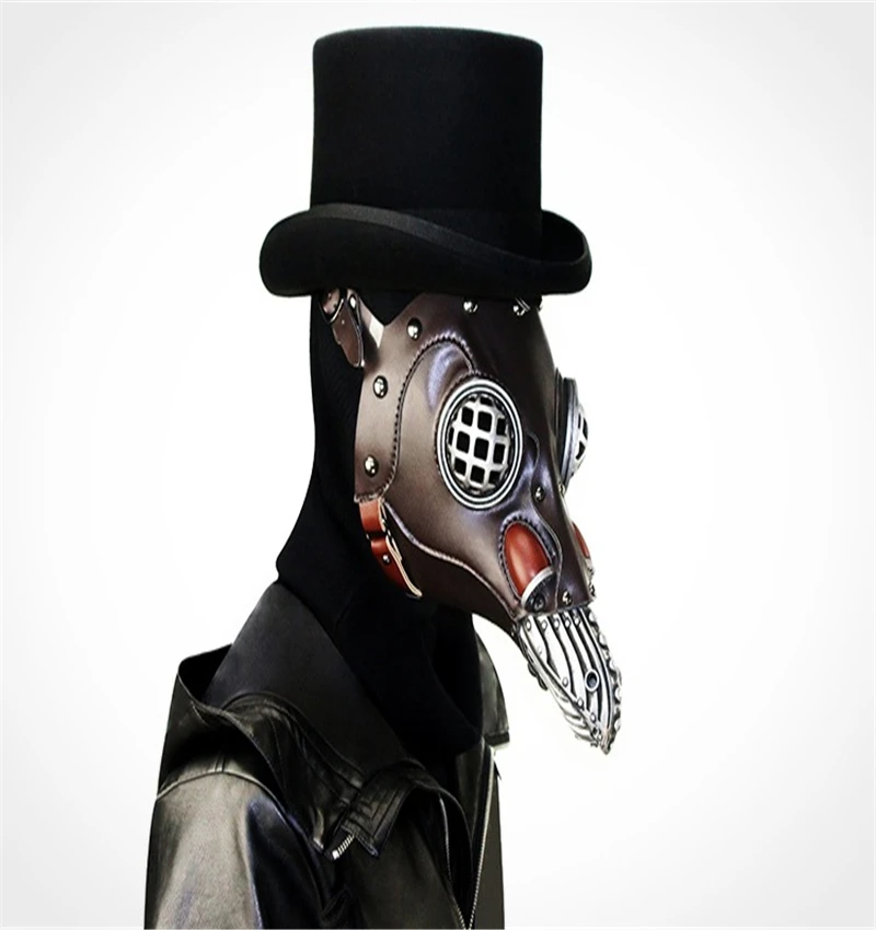 

New High-Quality Adult Male and Female Steampunk Domineering Plague Doctor Mask Role-Playing Halloween Party Game Props Gift