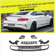 Передний бампер спойлер сплиттеры для Mercedes-Benz C Class W205 C205 C63 AMG Coupe 2 двери- углеродное волокно и FRP