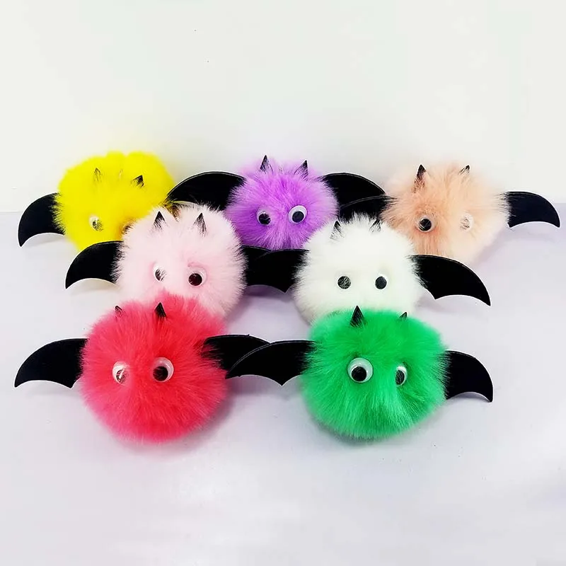 Креативный плюшевый брелок в форме летучей мыши ручная строчка подвеска с