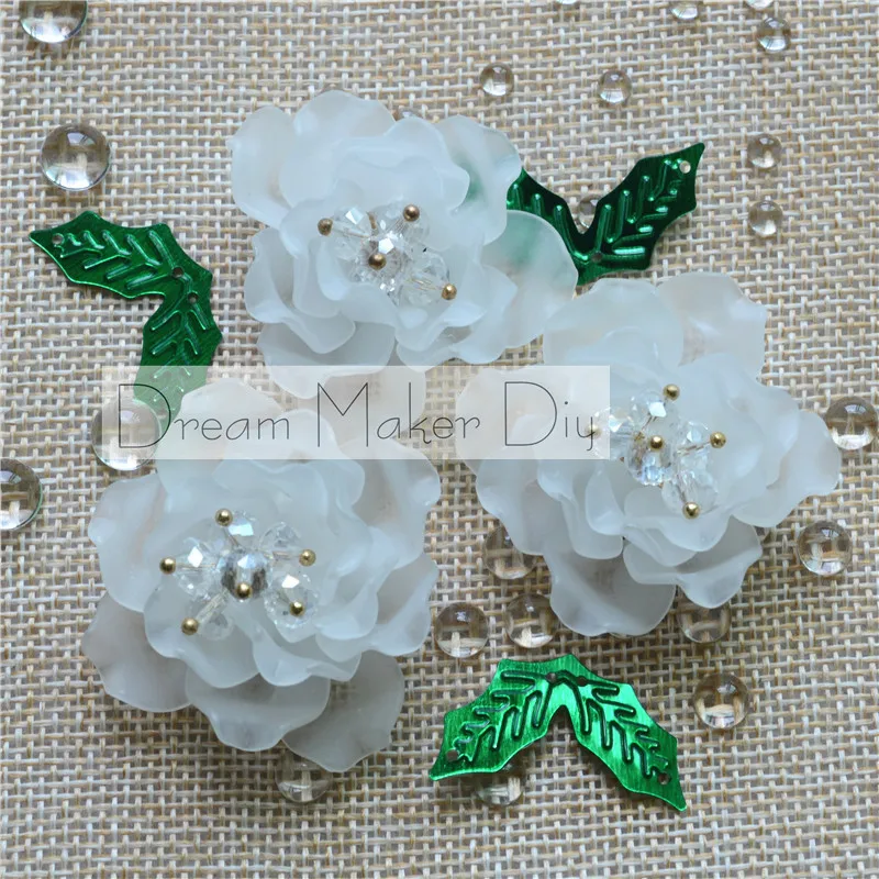 Цветы из смолы с плоской задней стороной 6 шт./лот около 40 мм|for crafts|accessories for craftsflower