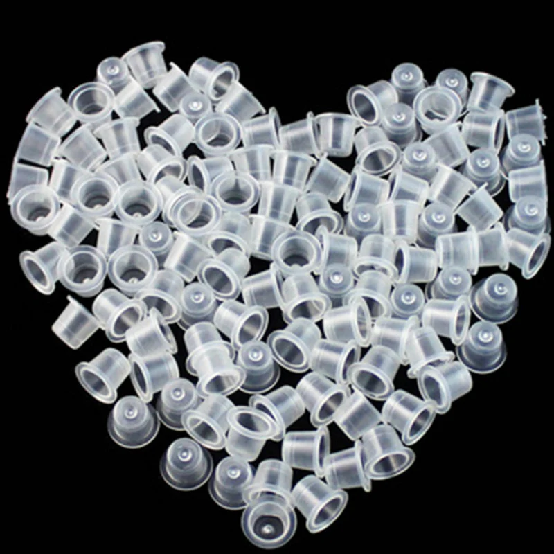 100 шт./лот пластиковый одноразовый держатель для татуировочных чернил чашки