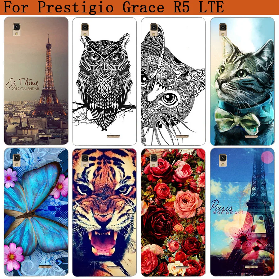 Чехол для телефона Prestigio Grace R5 LTE PSP5552 чехол с рисунком волка тигра розы мягкий из