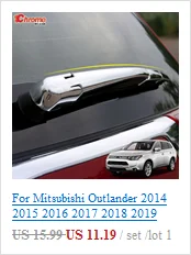 Для Mitsubishi Outlander хромированная дверная, оконная, подлокотник, кнопка переключения, ручка панели, накладка, украшение