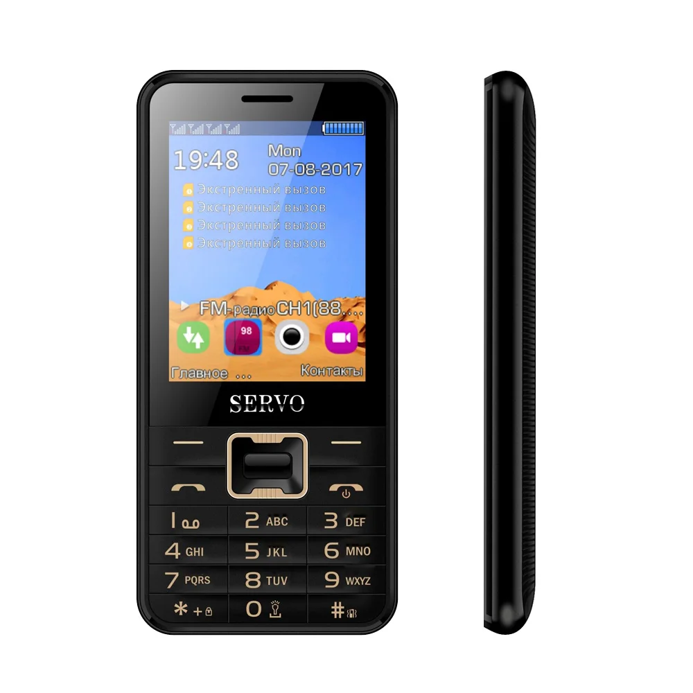 SERVO V8100 2,8 дюймов 4 sim-карты 4 резервный телефон Bluetooth фонарик FM GPRS GSM мобильные телефоны с русской клавиатурой мобильный телефон