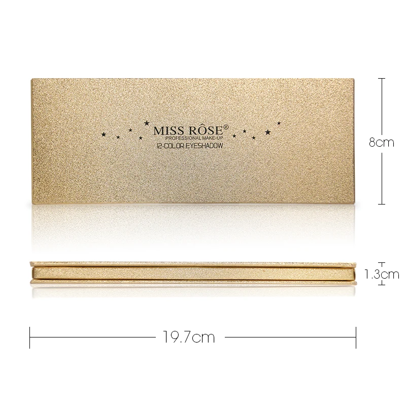 Miss Rose 12 видов цветов мерцающие матовые пигментные блестящие тени для век Палитра