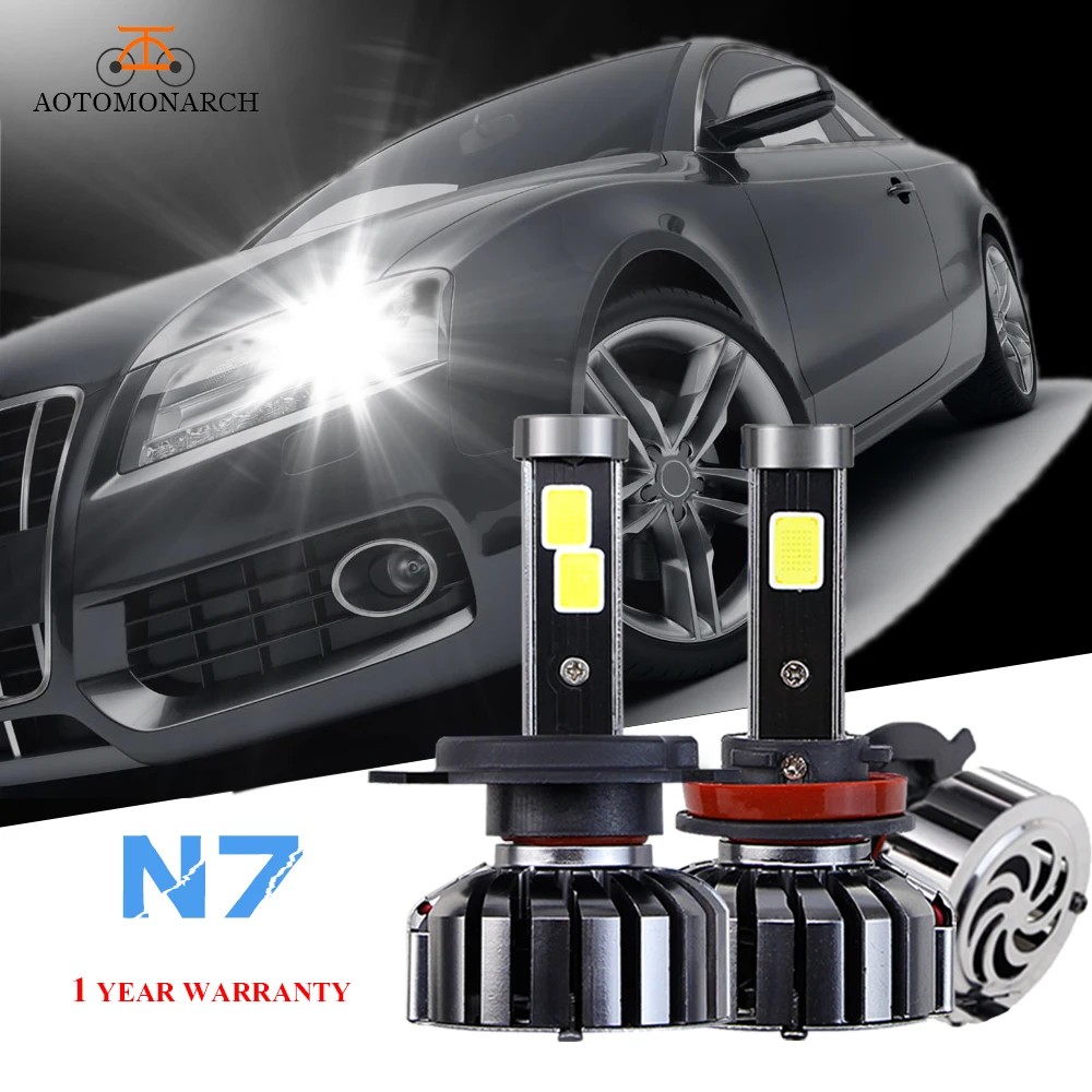 

AOTOMONARCH H7 H4 светодиодный Автомобильные фары H1 H3 H8 H9 H11 9005 9006 880 881t лампочки для автомобильных ламп светодиодный s 80W 12V 6000K 8000lm Приглашаем посетит...