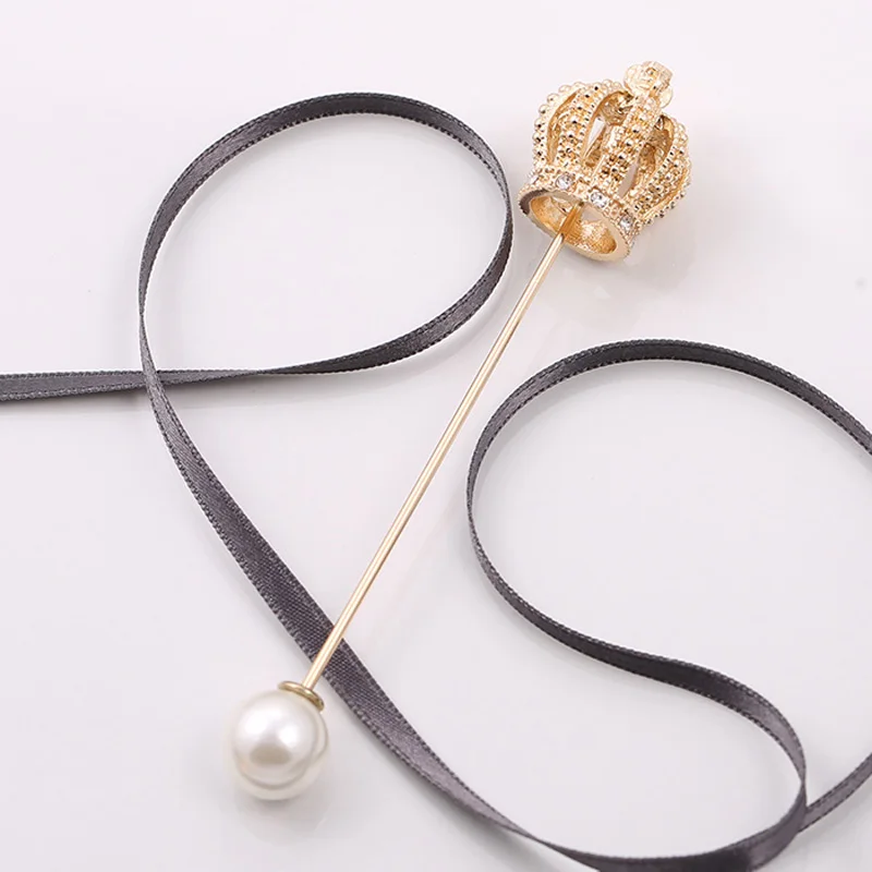 Free shipping Fashion jewelry Wholesale gift Luxury encrusted crown metallic overcoat suit pin girl | Украшения и аксессуары