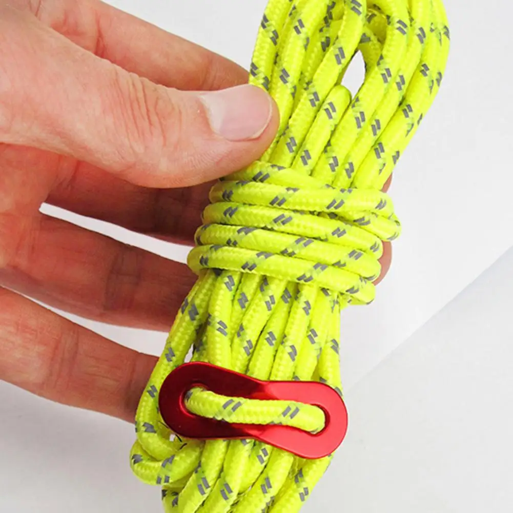 Thickened 4mm Reflective Guyline Camping Tent Rope Runners Guy Line Cord Paracord Outdoor Sports Hiking Accessories | Спорт и