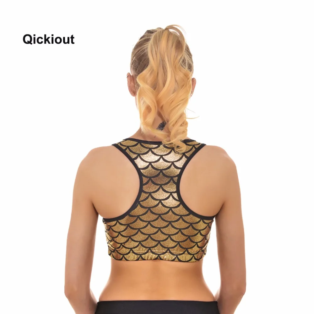 Qickitout бюстгальтер, новинка, бюстгальтеры, 12 цветов, Русалка, чешуя, новинка, бюстгальтер для фитнеса, тонкий бюстгальтер для женщин, тянущийся кроп-топ, Прямая поставка