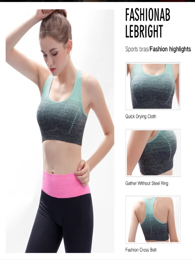 Женские спортивные бюстгальтеры стрейчевый дышащий Топ для фитнеса женские