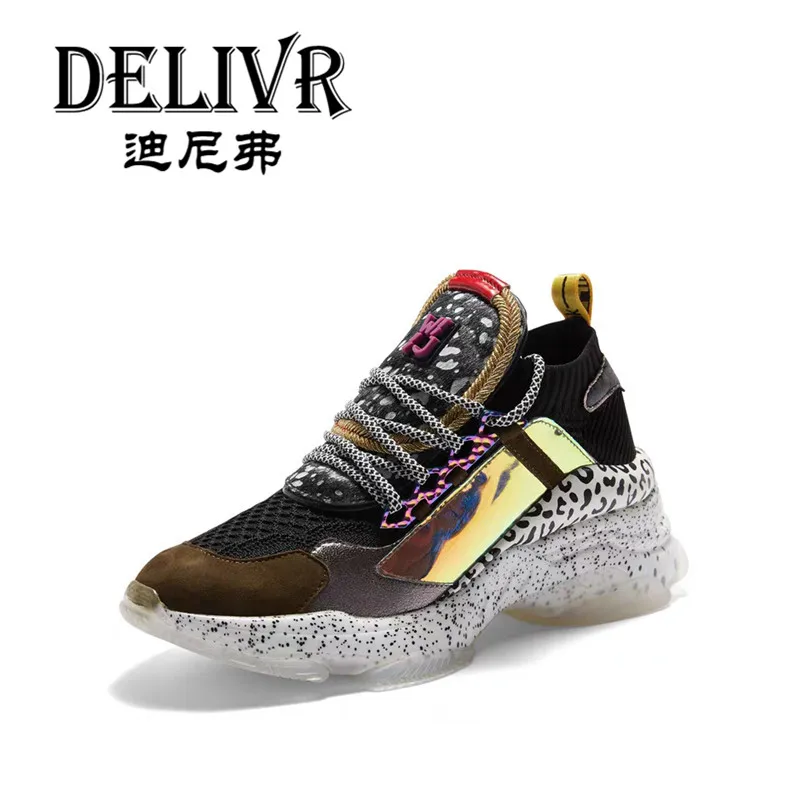 Delivr/Новинка 2019 года весенняя женская обувь для папы Повседневные высокие женские