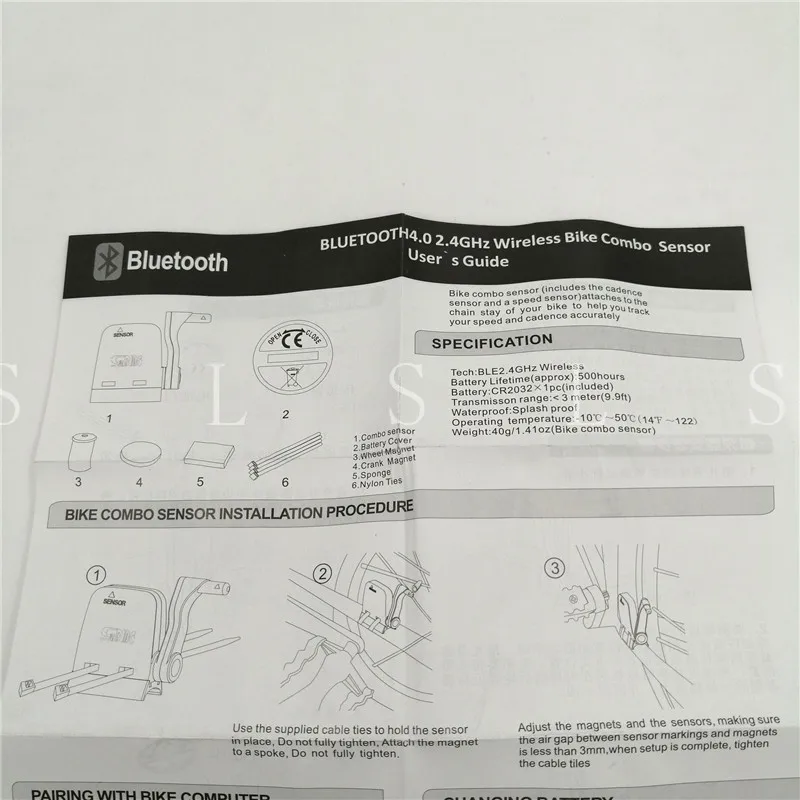 Велосипедный секундомер SUNDING Bluetooth Датчик скорости/частоты вращения педалей
