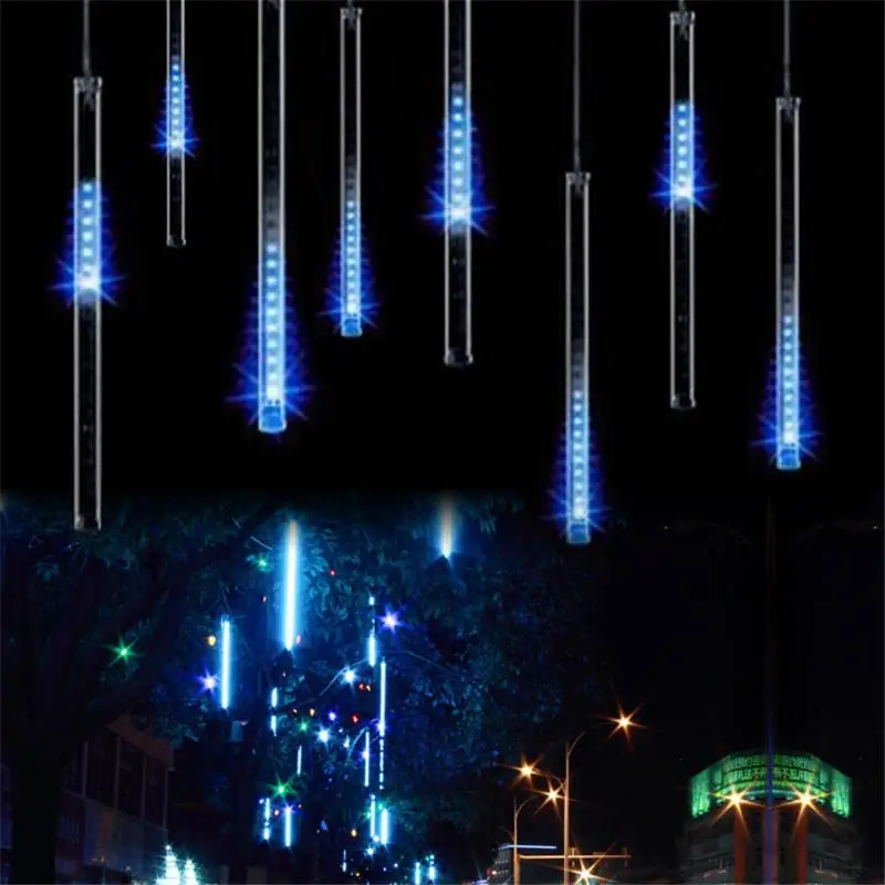 

30CM 100-240V/EU Plug Meteor Shower Tubes-Shape LED Light outdoor Light for Christmas Wedding Garden Decoration