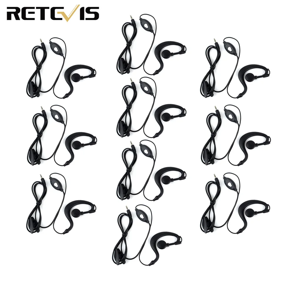10 шт. PTT микрофон наушник 1 Pin 2 5 мм разъем для RETEVIS RT388 RT628 дети радио Walkie Talkie J9109A|retevis