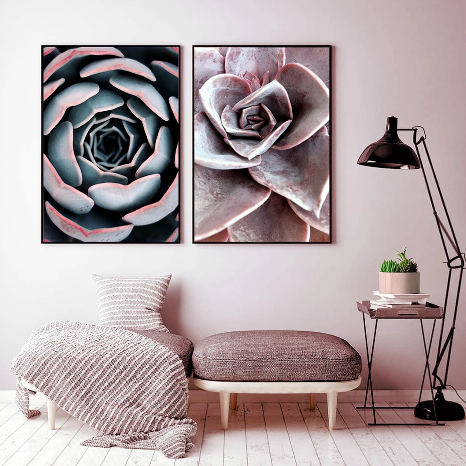 

Poster Art Succulent Flower Scandinavian Nordic Art Decor Posters and Prints Wall Picture for Living Room Wall Art Canvas Print