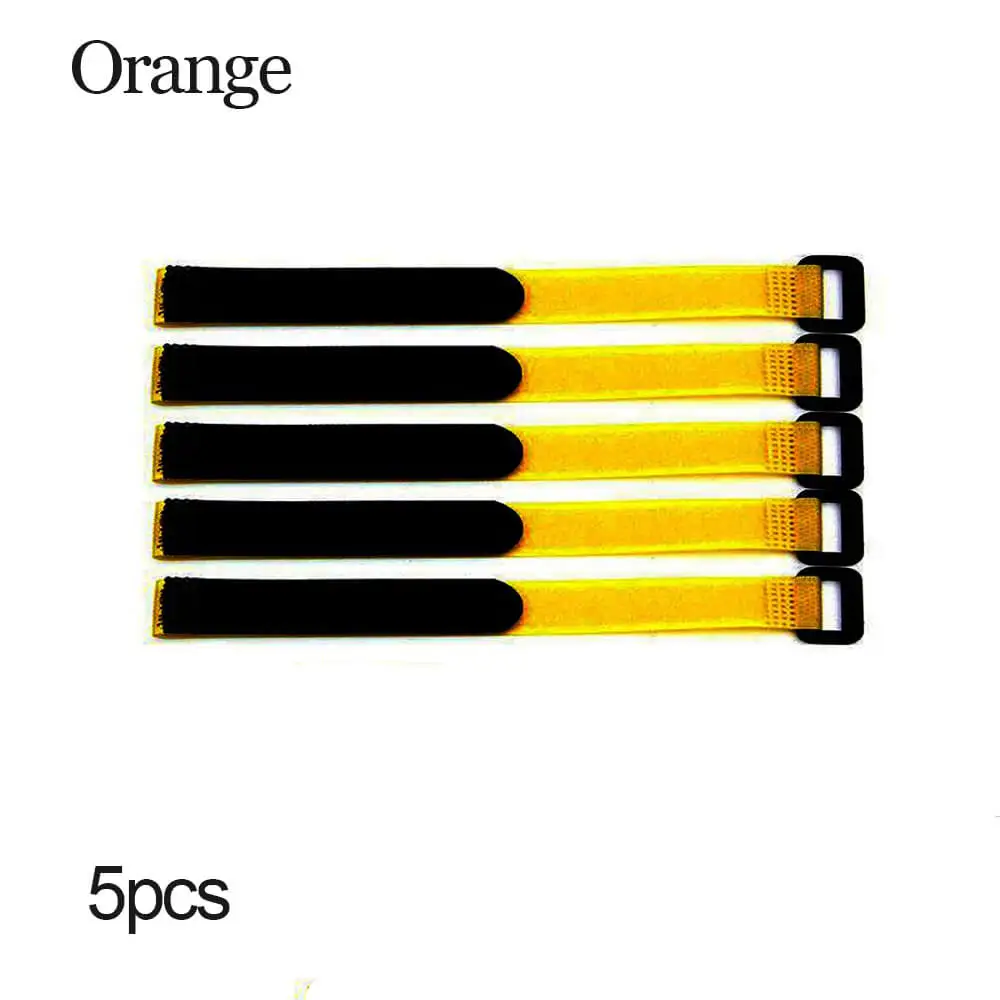 orange 5 шт. Волшебные Ленточные палочки кабельные стяжки модельные ремни проволока с батарейной палкой Пряжка ремень комплект галстук крюк петля крепеж лента аксессуар - Цвет: orange