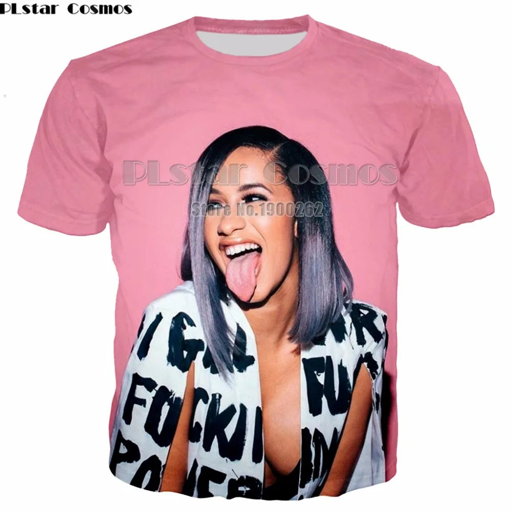 

PLstar CosmosSummer Fashion Pink T-shirt Men Tshirt Sexy People Print Womens Tee Tops Hip Hop Casual 3d T Shirt