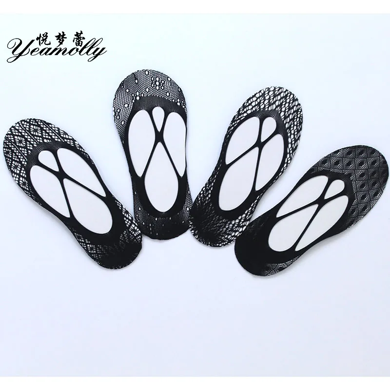 YEAMOLLY/3 пары Новинка Модные черные пикантные женские носки-тапочки с