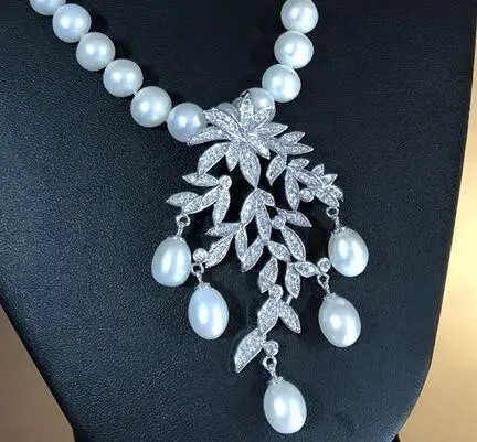 pendants no pearl SHANICE Наборы украшений в форме листьев серьги DIY для женщин роскошный жемчуг ожерелье изготовление изделий проложили циркон соединитель Подвески Аксессуары - Цвет: pendants no pearl