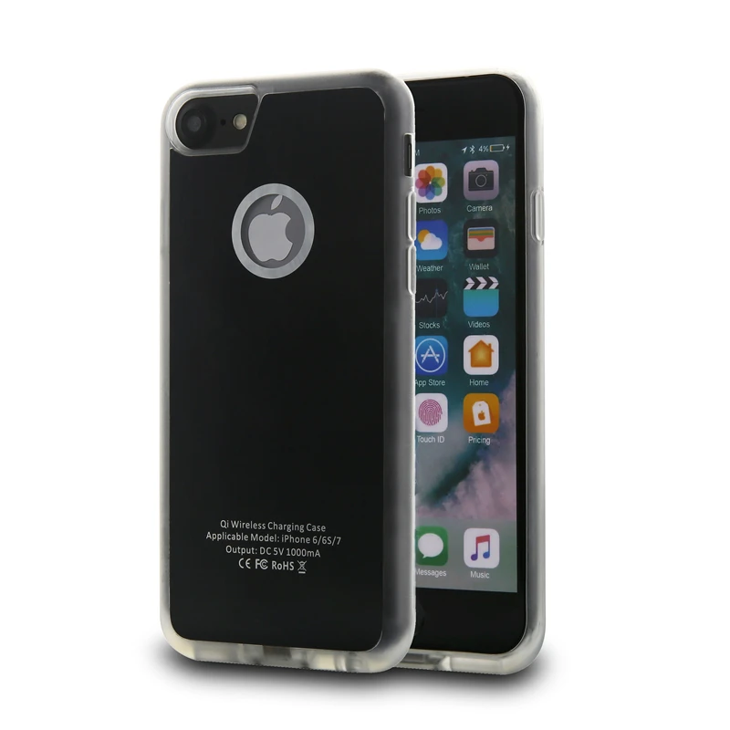 QI Беспроводное зарядное устройство зарядный приемник чехол для Apple iPhone 5 5S SE 6 6S 7 Plus микро USB зарядное устройство задняя крышка